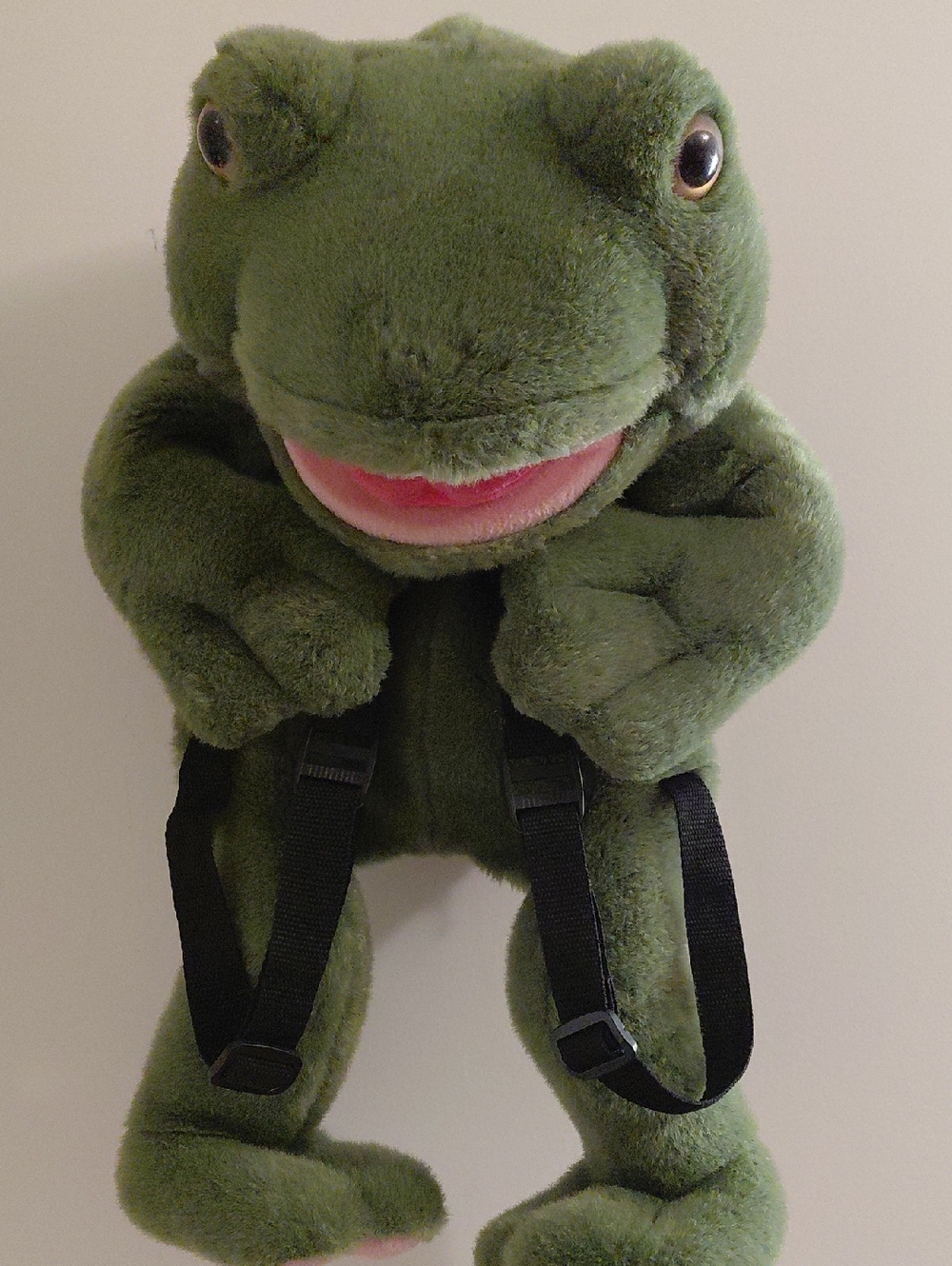 Plush Green Frog Backpack with Playful Design By WILDKINS